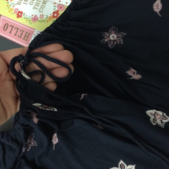 LOFT XS floral pink+blue soft dolman tee. - Picture 7 of 7